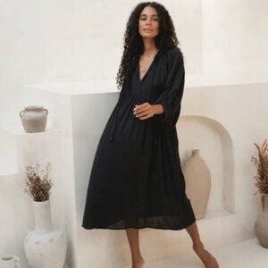 Daughters of India Black Midi Dress
